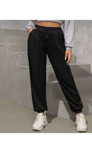 Unisex Basic Eşofman Altı - Siyah