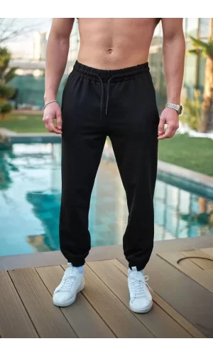 Luz&Pos Unisex Basic Eşofman Altı - Siyah