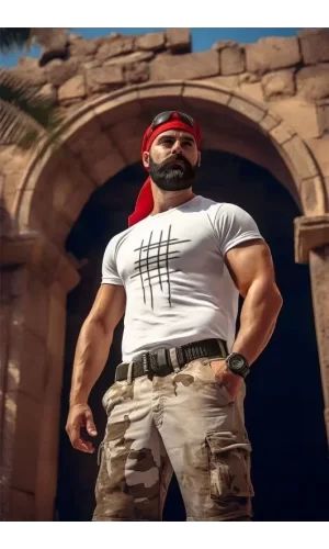 Unisex Bisiklet Yaka Baskılı Oversize T-Shirt - Beyaz