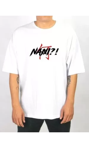 Unisex Bisiklet Yaka Baskılı Oversize T-Shirt - Beyaz