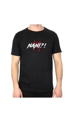 Luz&Pos Unisex Bisiklet Yaka Baskılı Oversize T-shirt - Siyah