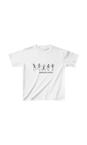 Luz&Pos Unisex Çocuk Baskılı T-shirt - Beyaz