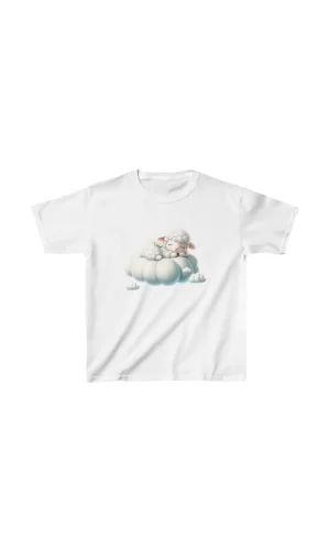 Luz&Pos Unisex Çocuk Baskılı T-shirt - Beyaz
