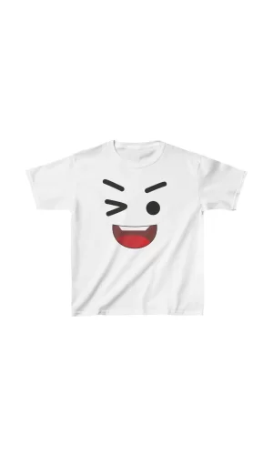 Luz&Pos Unisex Çocuk Baskılı T-shirt - Beyaz