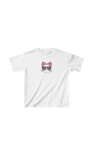 Luz&Pos Unisex Çocuk Baskılı T-shirt - Beyaz