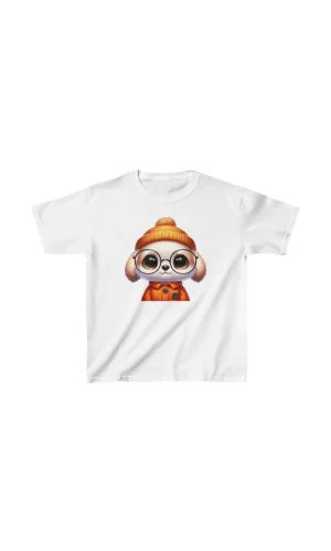 Luz&Pos Unisex Çocuk Baskılı T-shirt - Beyaz