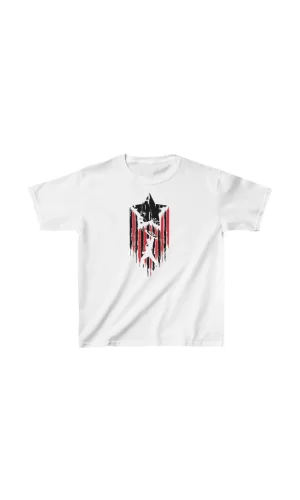 Luz&Pos Unisex Çocuk Baskılı T-shirt - Beyaz