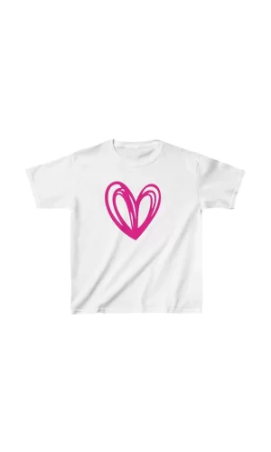 Luz&Pos Unisex Çocuk Baskılı T-shirt - Beyaz