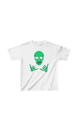 Luz&Pos Unisex Çocuk Baskılı T-shirt - Beyaz