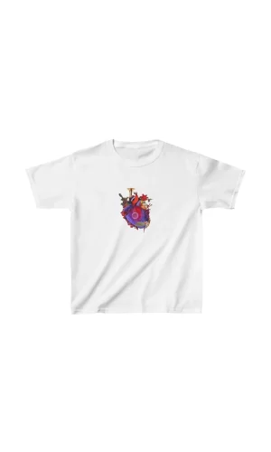 Luz&Pos Unisex Çocuk Baskılı T-shirt - Beyaz