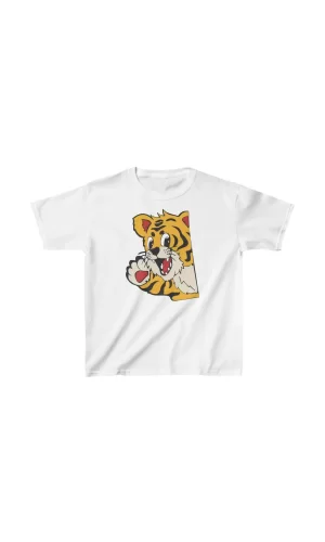 Luz&Pos Unisex Çocuk Baskılı T-shirt - Beyaz