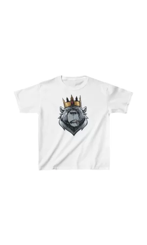 Luz&Pos Unisex Çocuk Baskılı T-shirt - Beyaz