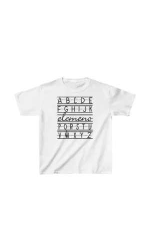 Luz&Pos Unisex Çocuk Baskılı T-shirt - Beyaz