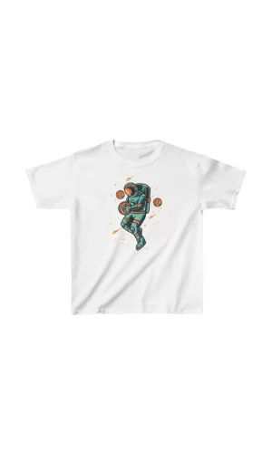 Luz&Pos Unisex Çocuk Baskılı T-shirt - Beyaz