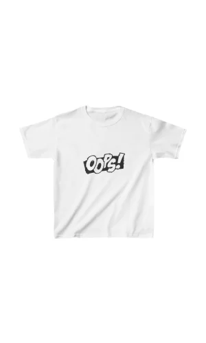 Luz&Pos Unisex Çocuk Baskılı T-shirt - Beyaz