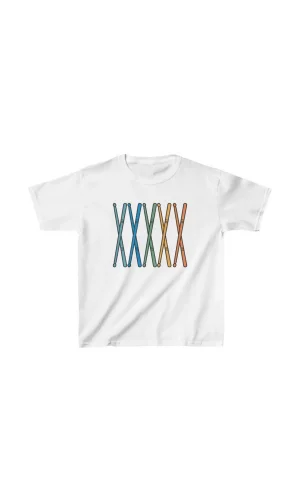 Luz&Pos Unisex Çocuk Baskılı T-shirt - Beyaz