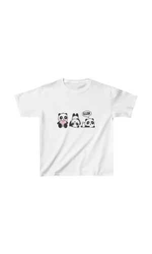 Luz&Pos Unisex Çocuk Baskılı T-shirt - Beyaz