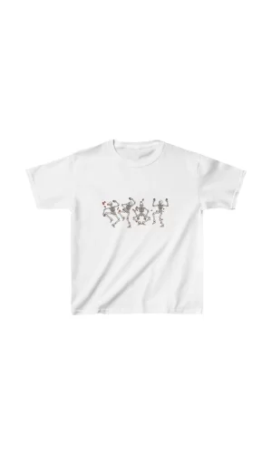Luz&Pos Unisex Çocuk Baskılı T-shirt - Beyaz
