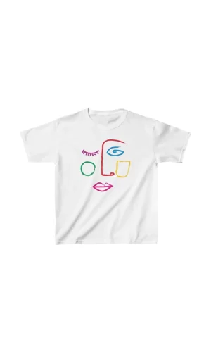 Luz&Pos Unisex Çocuk Baskılı T-shirt - Beyaz