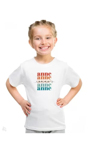 Luz&Pos Unisex Çocuk Baskılı T-shirt - Beyaz