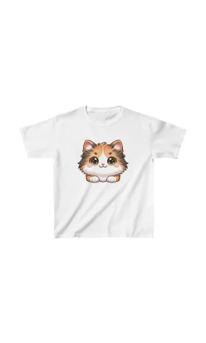 Luz&Pos Unisex Çocuk Baskılı T-shirt - Beyaz