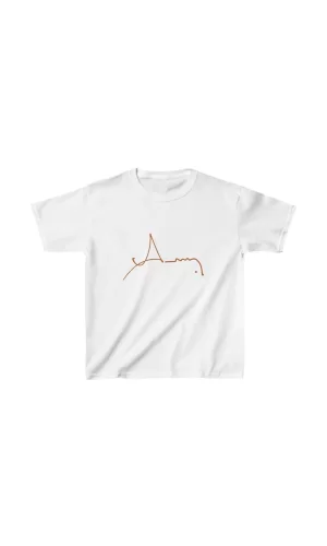 Luz&Pos Unisex Çocuk Baskılı T-shirt - Beyaz