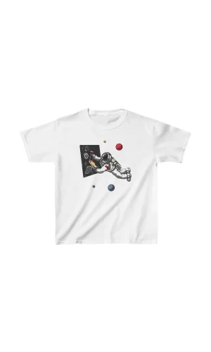 Luz&Pos Unisex Çocuk Baskılı T-shirt - Beyaz
