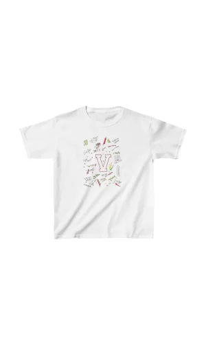 Luz&Pos Unisex Çocuk Baskılı T-shirt - Beyaz