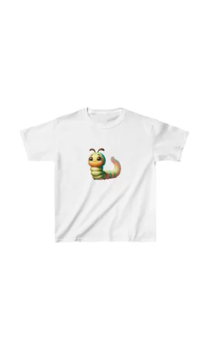 Luz&Pos Unisex Çocuk Baskılı T-shirt - Beyaz
