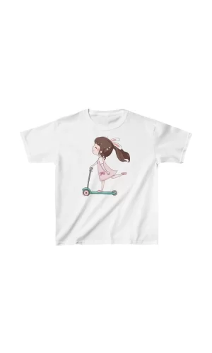 Luz&Pos Unisex Çocuk Baskılı T-shirt - Beyaz