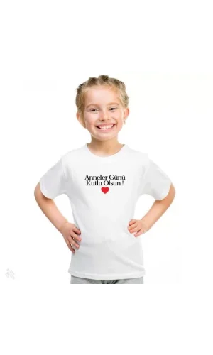 Luz&Pos Unisex Çocuk Baskılı T-shirt - Beyaz
