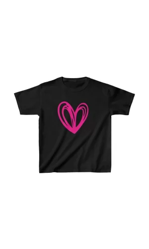 Luz&Pos Unisex Çocuk Baskılı T-shirt - Siyah