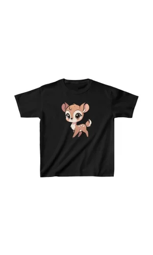 Luz&Pos Unisex Çocuk Baskılı T-shirt - Siyah