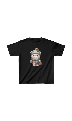 Luz&Pos Unisex Çocuk Baskılı T-shirt - Siyah