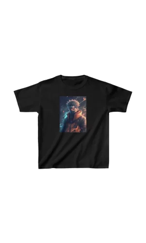 Luz&Pos Unisex Çocuk Baskılı T-shirt - Siyah