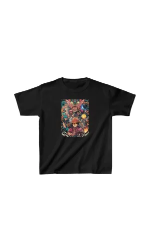 Luz&Pos Unisex Çocuk Baskılı T-shirt - Siyah
