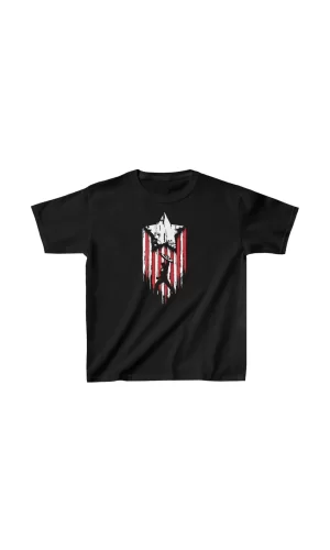 Luz&Pos Unisex Çocuk Baskılı T-shirt - Siyah