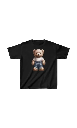 Luz&Pos Unisex Çocuk Baskılı T-shirt - Siyah