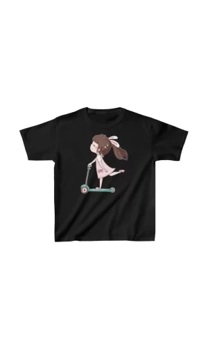 Luz&Pos Unisex Çocuk Baskılı T-shirt - Siyah