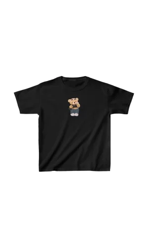 Luz&Pos Unisex Çocuk Baskılı T-shirt - Siyah