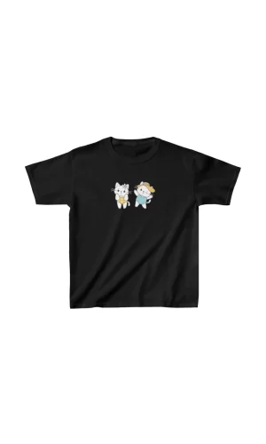 Luz&Pos Unisex Çocuk Baskılı T-shirt - Siyah