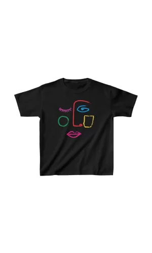 Luz&Pos Unisex Çocuk Baskılı T-shirt - Siyah