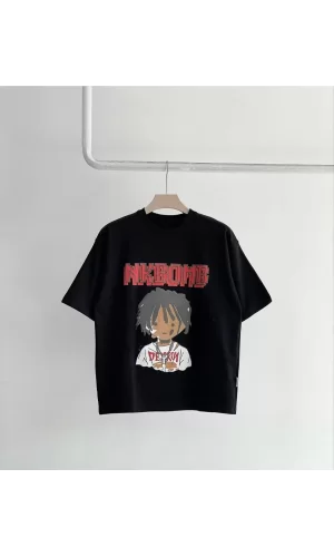 Luz&Pos Unisex Çocuk Baskılı T-shirt - Siyah