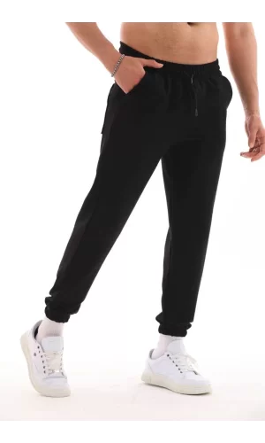 Luz&Pos Unisex İki İplik Eşofman Altı - Siyah