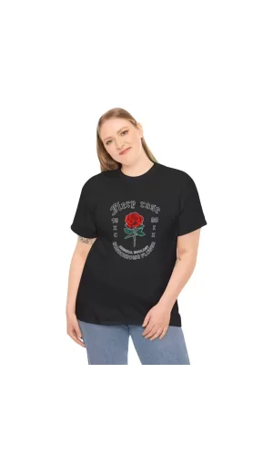 Luz&Pos Unisex Kadın Bisiklet Yaka Baskılı T-shirt - Siyah