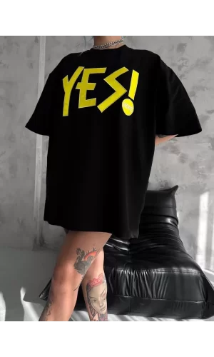 Luz&Pos Unisex Nakış İşlemeli T-shirt - Siyah