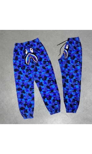 Luz&Pos Unisex Pubg Bape X Shark Eşofman Altı - Mavi