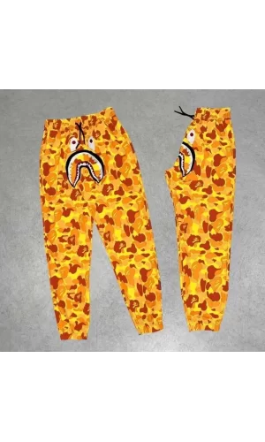 Luz&Pos Unisex Pubg Bape X Shark Eşofman Altı - Sarı