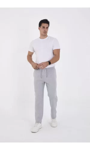 Luz&Pos Unisex Üç İplik Basic Eşofman Pantolon - Gri
