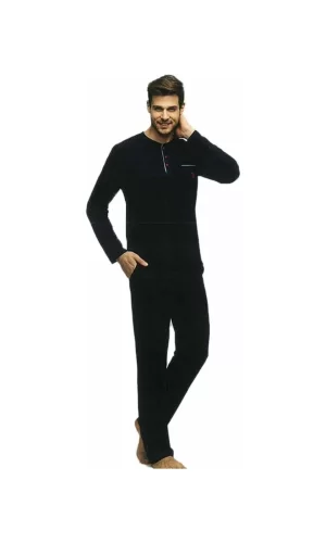US Polo 17384 Erkek Uzun Kol Pijama Takımı
